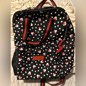Full size Disney backpack- black and red Minnie print excellent condition
